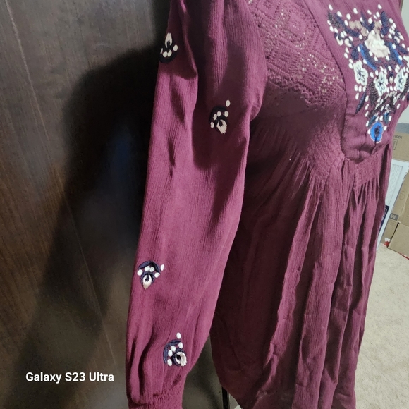 Free People Long Sleeve Embroidered Dress - Picture 5 of 10